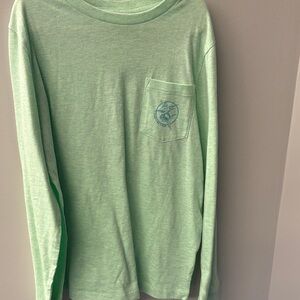 Vineyard Vines Light Green Long Sleeve Kids Tee